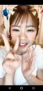 大阪でアイドル活動中　はるちゃぴさん　イチナナのスクショ